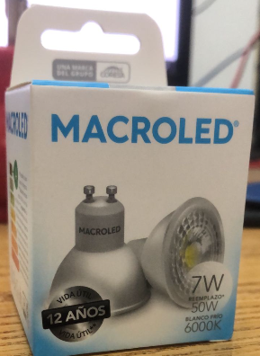 Lampara led 7w blanco frio 6000K