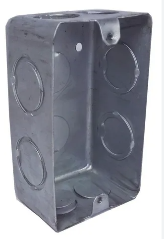 Caja luz 10x5 chapa embutir c/ rosca a tierra
