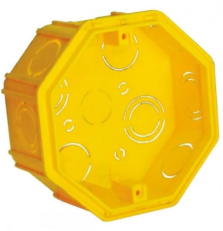 Caja embutir plastica octagonal 