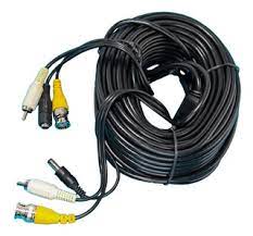 Cable Prearmado Negro CCTV - 20Mts c/ Audio - Pronext