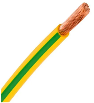 Cable Unipolar 4mm x mts Verde/Amarillo