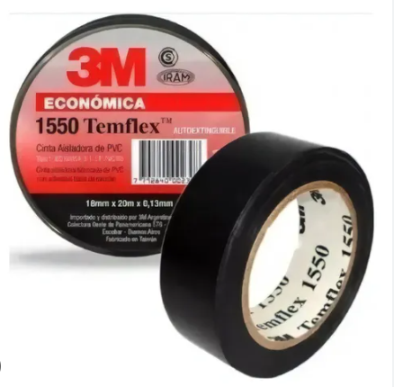 Cinta aisladora 3M Temflex negra x 20m 